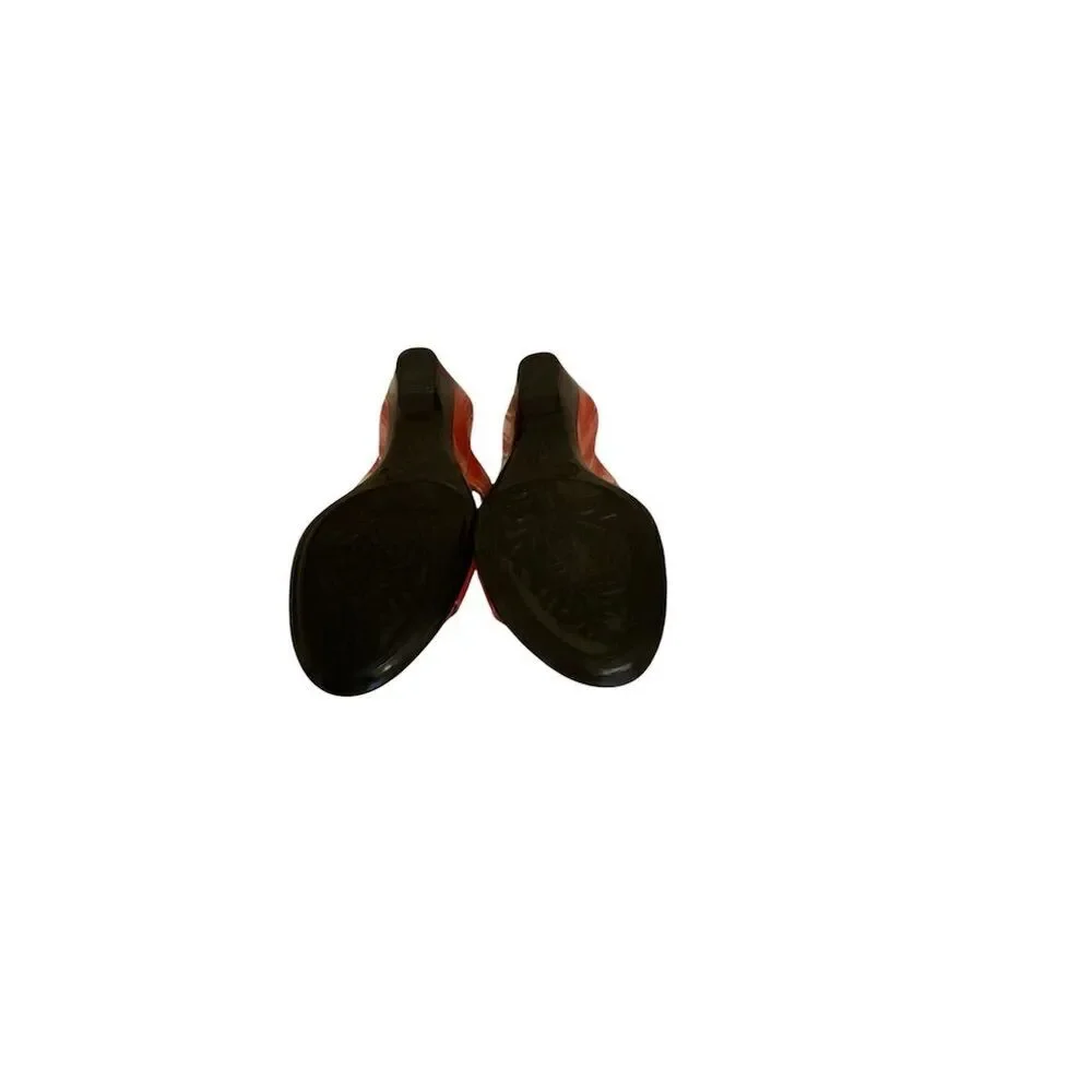 Solos Women’s  Sandals Size 8 Coral Wedge Open Toe Casual - Picture 3 of 4